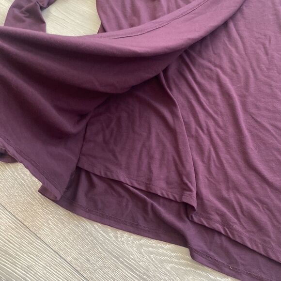 Super Soft Faux Wrap Purple Top - Picture 3 of 7